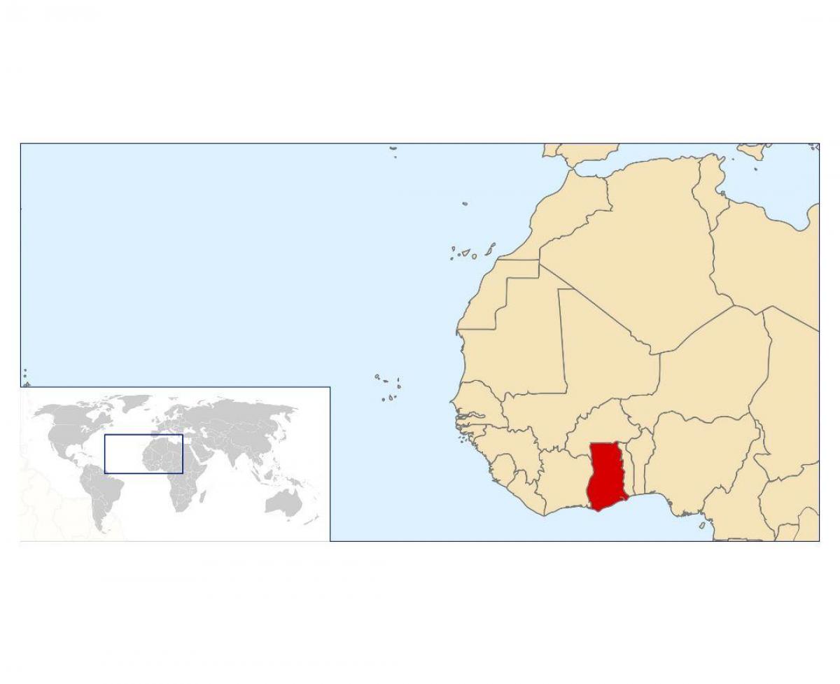 ghana plassering på verdenskartet