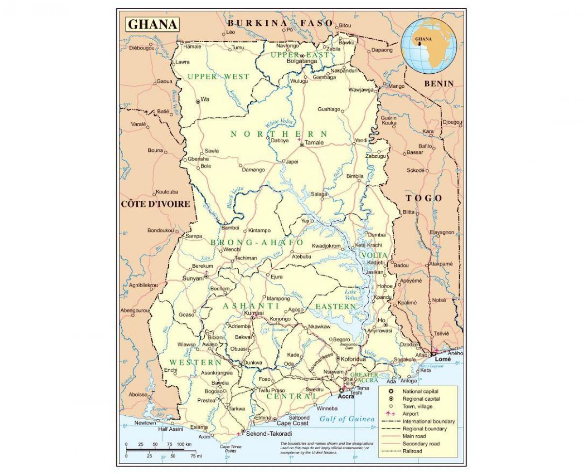 administrative kart over ghana